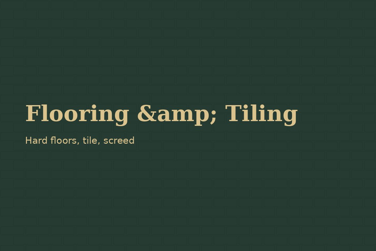 Flooring and tiling