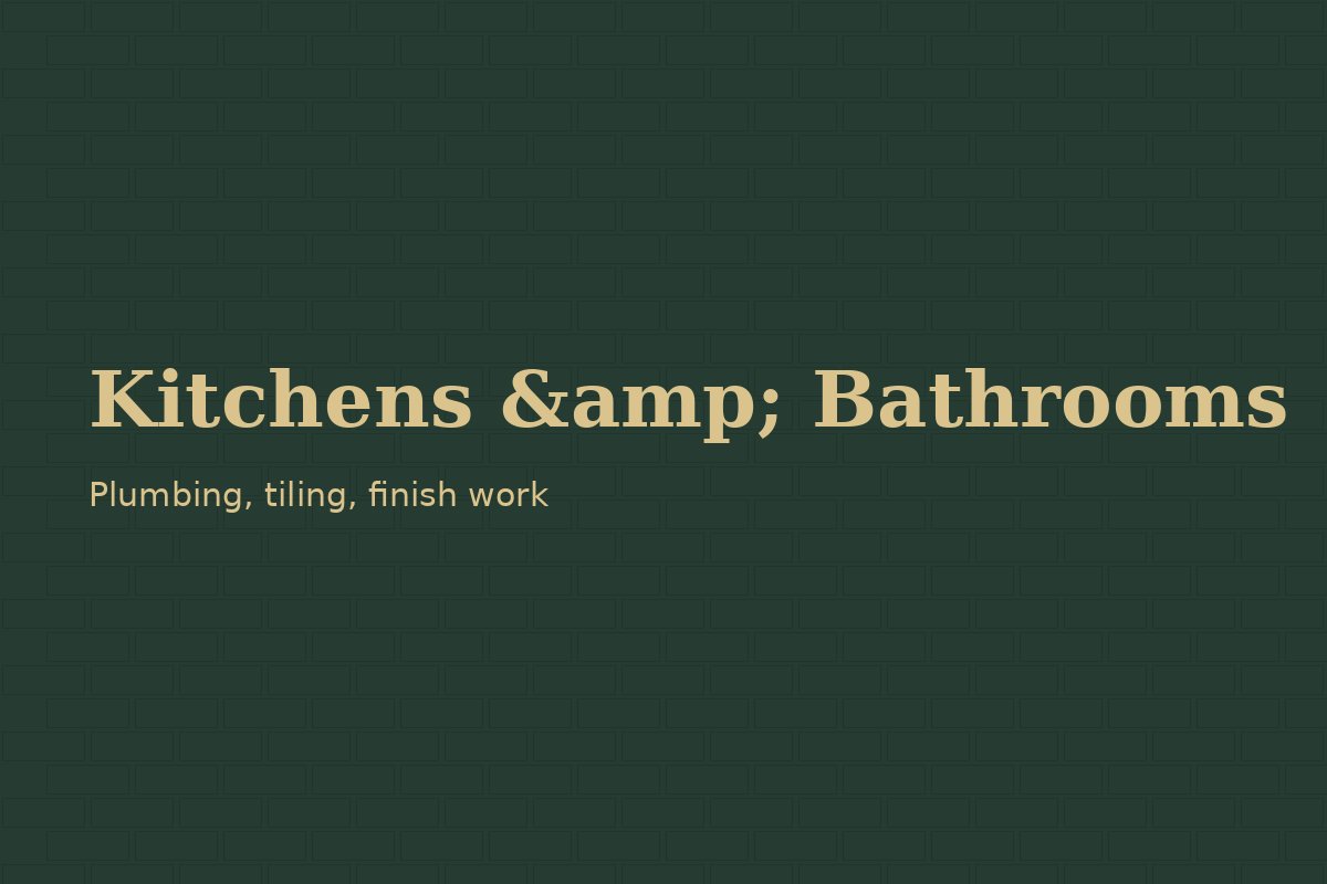 Kitchen and bathroom installation