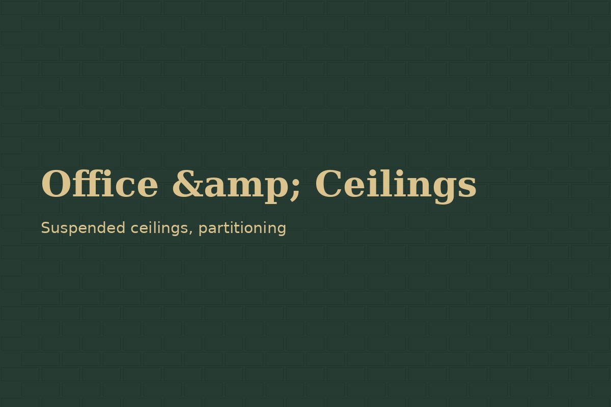 Office and suspended ceiling work